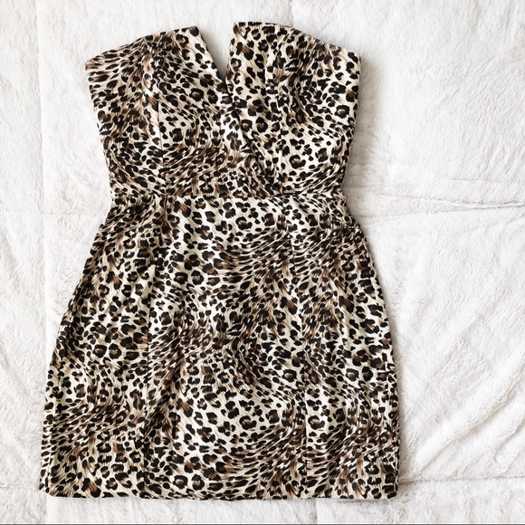 Naven Strapless Leopard Print Mini Dress - Picture 4 of 6